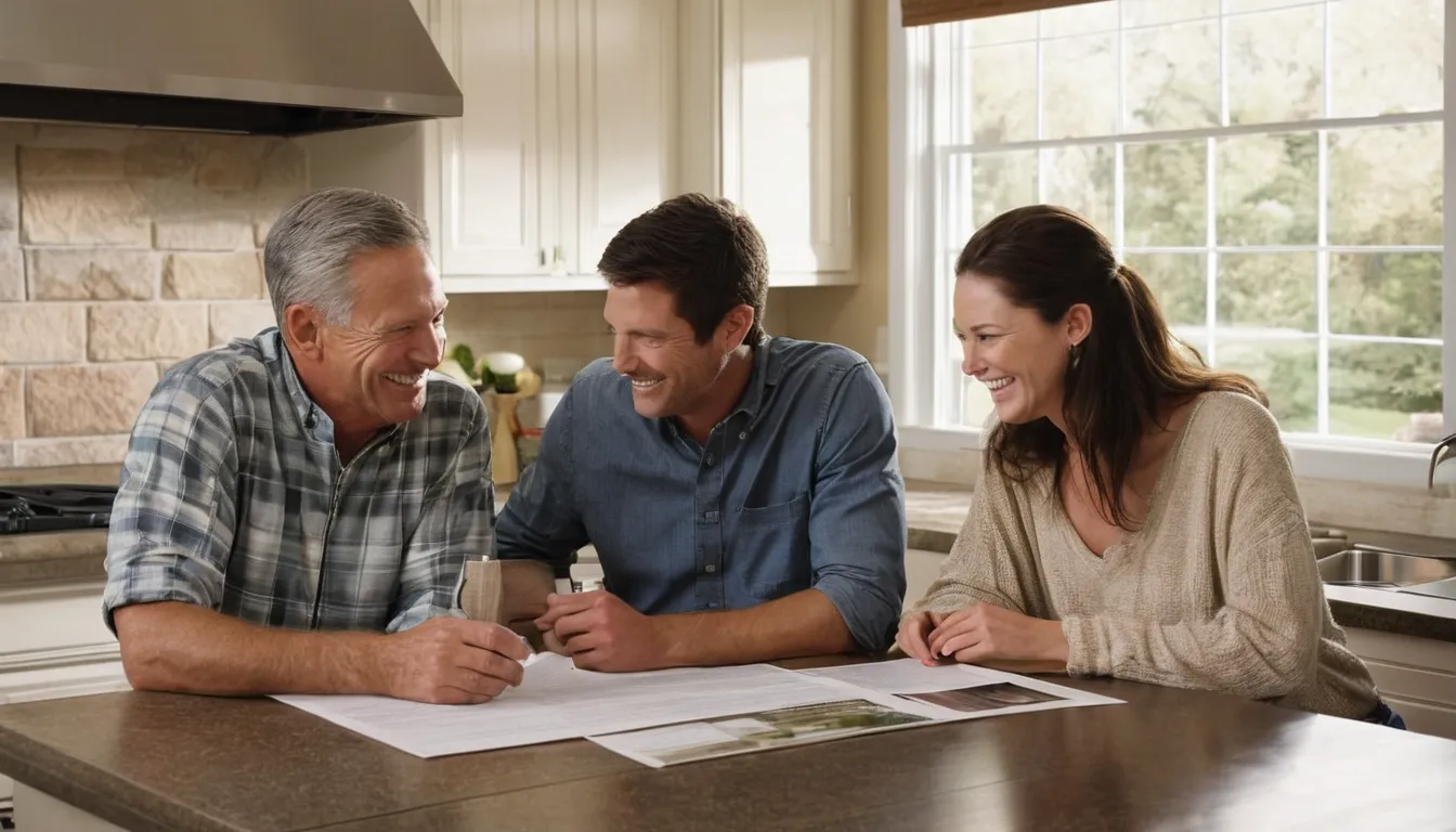Siding samples being reviewed at a kitchen table in the Raymore area